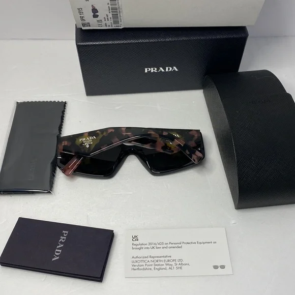 💯- New - PRADA EYEWEAR PR 15YS SUNGLASSESBLACK & PINK